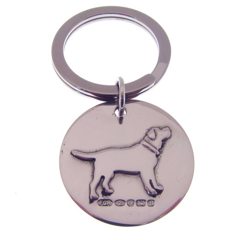 Silver Dog Key Ring