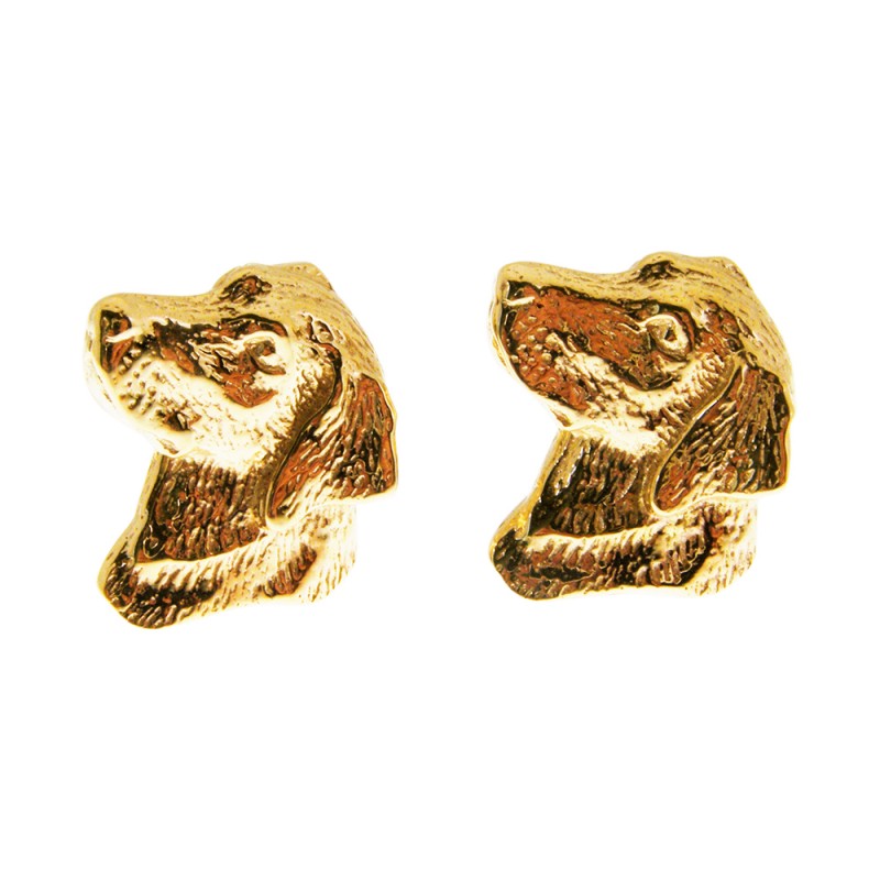 Solid 9 Carat Gold Labrador Head Swivel Style