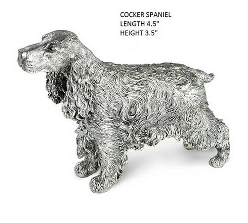 silver figure of a cocker spaniel