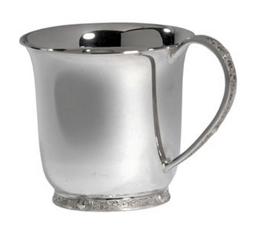 celtic style hallmarked silver christening cup 