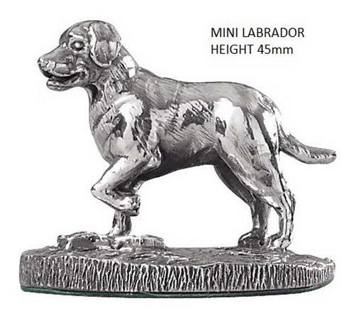 miniature hallmarked silver labrador model