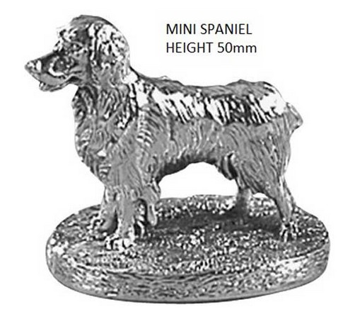 sterling silver spaniel dog figurine