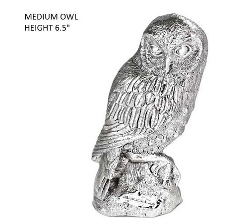 hallmarked silver figure of an owl