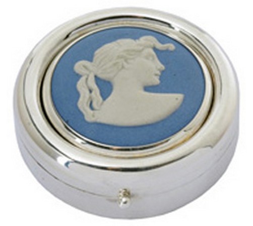 Sterling Silver Pill Box with a choice of Wedgwood Cameo's