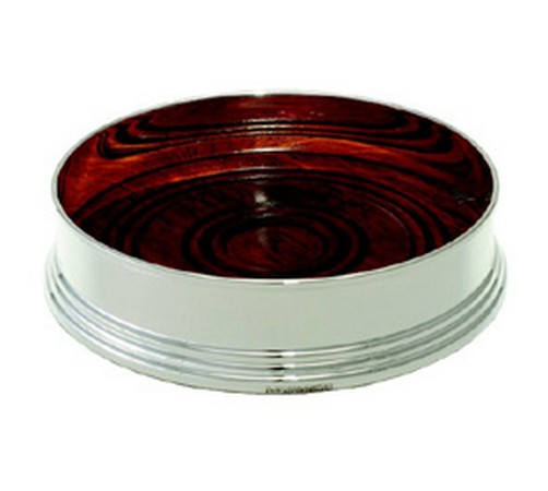 Silver Plated Top Quality Wine Bottle Coaster 115mm diameter