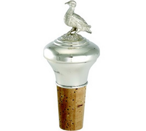 hallmarked silver duck bottle stopper