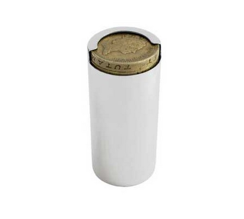 solid silver one pound coin holder tube. to fit the new pound coin 
