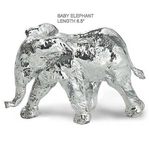 hallmarked silver model of a baby elephant