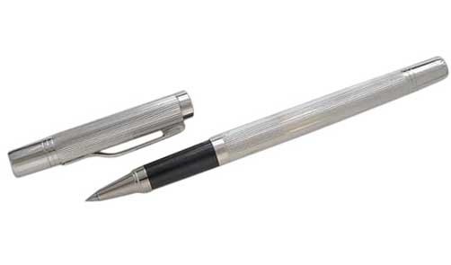 the earl range. english made silver rollerball pen