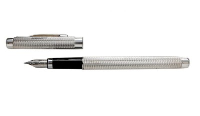 Hallmarked Sterling Silver Engine Turned Fountain Pen