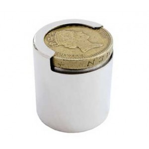hallmarked silver one pound coin holder. to fit the new coin