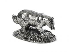 Hallmarked Silver Miniature Badger
