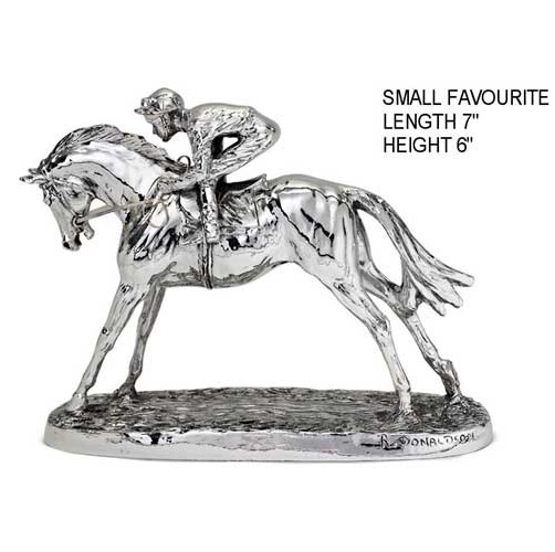 hallmarked silver horse figure. derby day at ascot