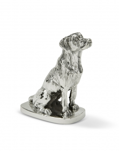 hallmarked sterling silver mini labrador dog figurine