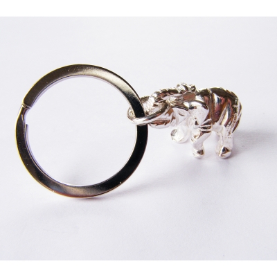 hallmarked sterling 925 silver elephant theme key ring