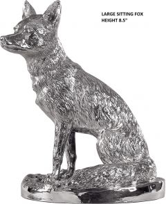 Hallmarked Silver Sitting Fox Model