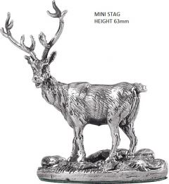 Hallmarked Silver Miniature Stag Model