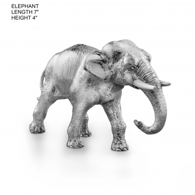 sterling hallmarked silver elephant statuette
