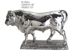 Hallmarked Silver Extra Large Bull Figurine