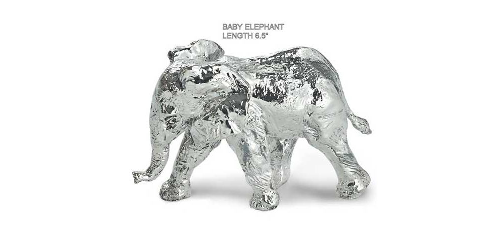 Hallmarked Silver Model of a Baby Elephant