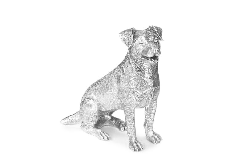 Hallmarked Sterling Silver Figurine of a Jack Russell