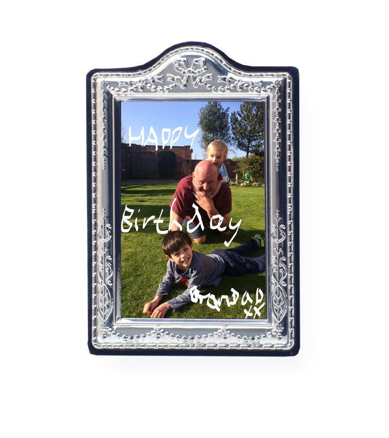 Regency Style Silver Photo Frame for a 9.5 x 7 inch photo