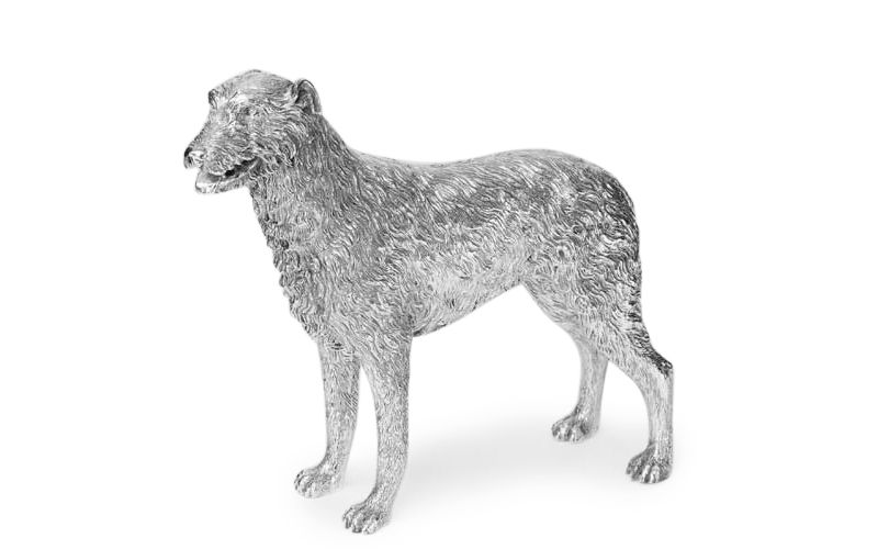 Sterling Silver Figure of an Irish Wolf Hound