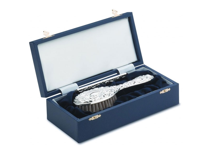 Stephan Baby Silver-Plated Keepsake Brush & Comb Set – Engravable Gift For Newborns