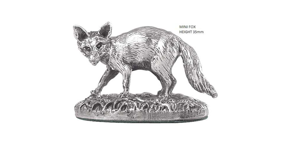 Hallmarked Silver Miniature Fox Figure