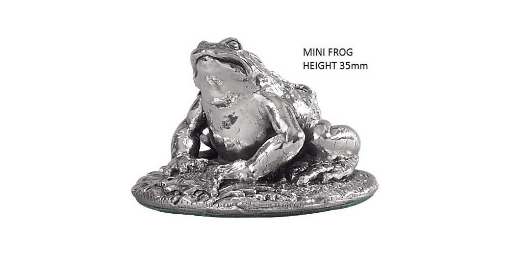 Miniature Hallmarked Silver Frog Model
