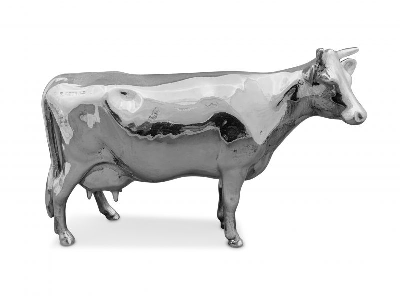 Hallmarked Silver Guernsey Cow Figurine
