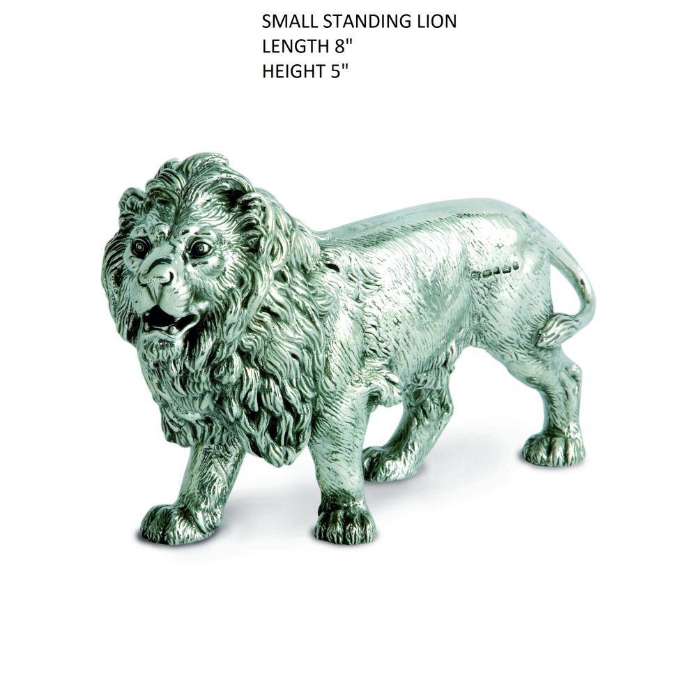 Hallmarked Sterling Silver Lion Figure Small