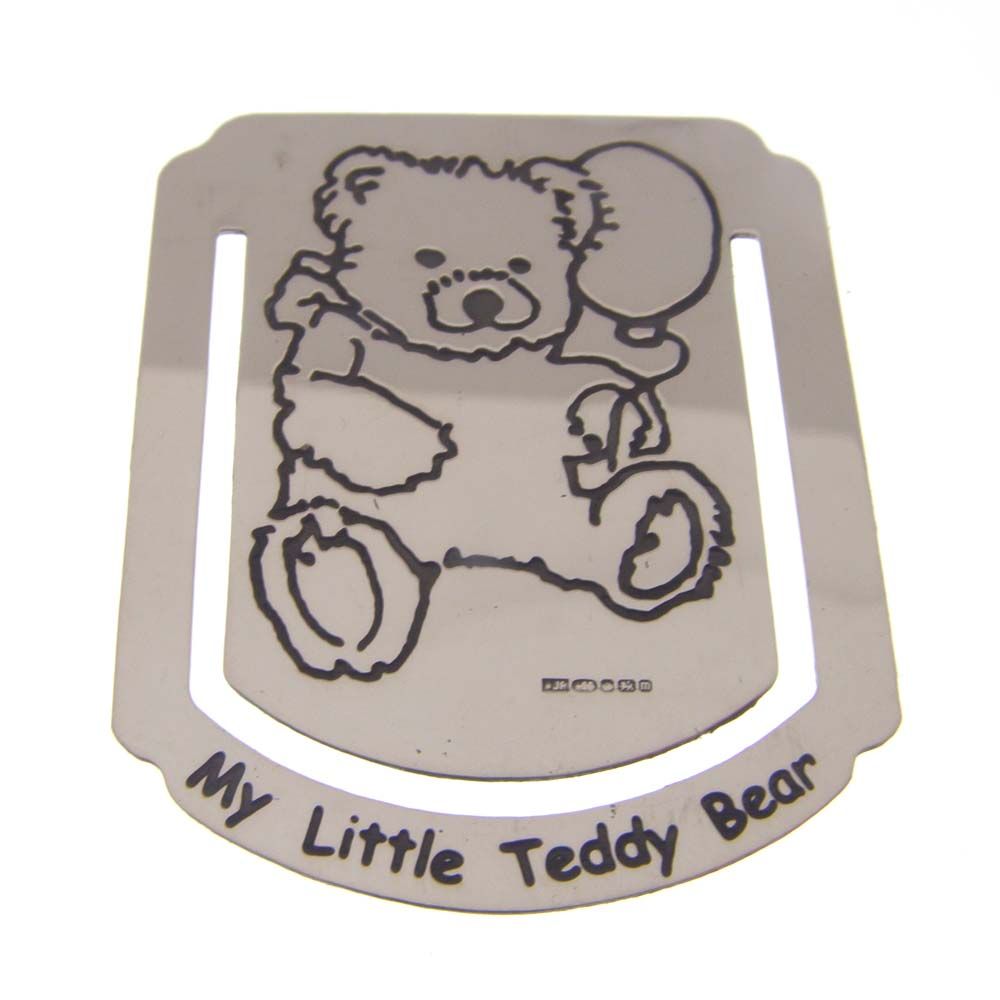 Silver Teddy Bear Bookmark 