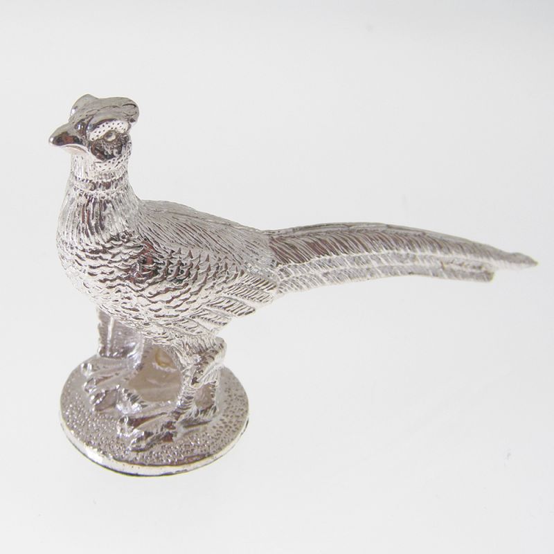 Hallmarked Solid Sterling Silver Pheasant Figurine