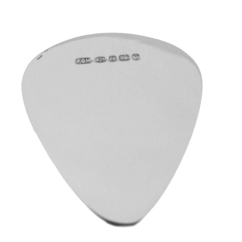 Hallmarked Silver Plain Guitar Plectrum Suitable For Engraving