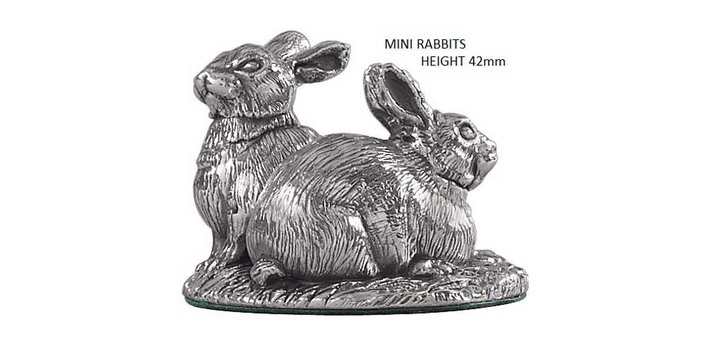 Hallmarked Silver Miniature Rabbit Model