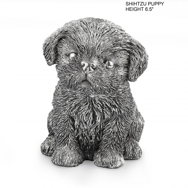 Hallmarked Sterling Silver Shih Tzu Dog Figurine