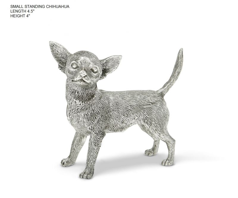 Hallmarked Sterling Silver Chihuahua Dog Figurine