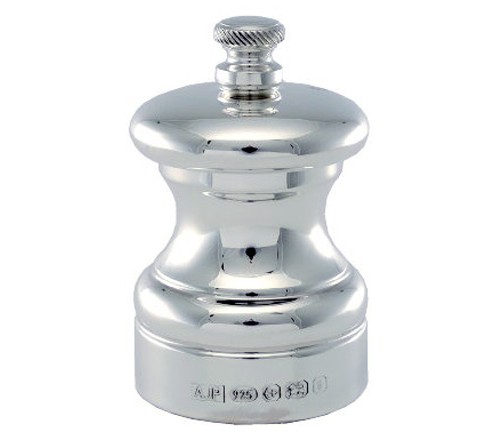 Hallmarked Sterling Silver Pepper Grinder 7cm Tall