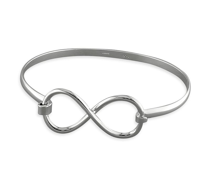 solid hallmarked sterling silver ladies wrist bangle