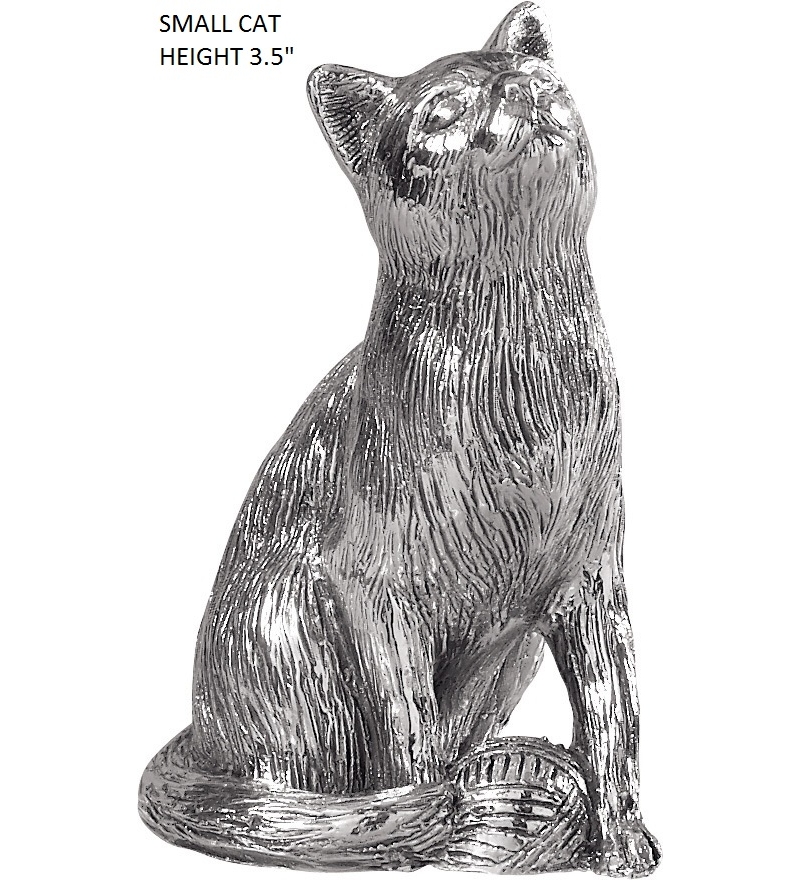 sterling hallmarked silver pussy cat figurine