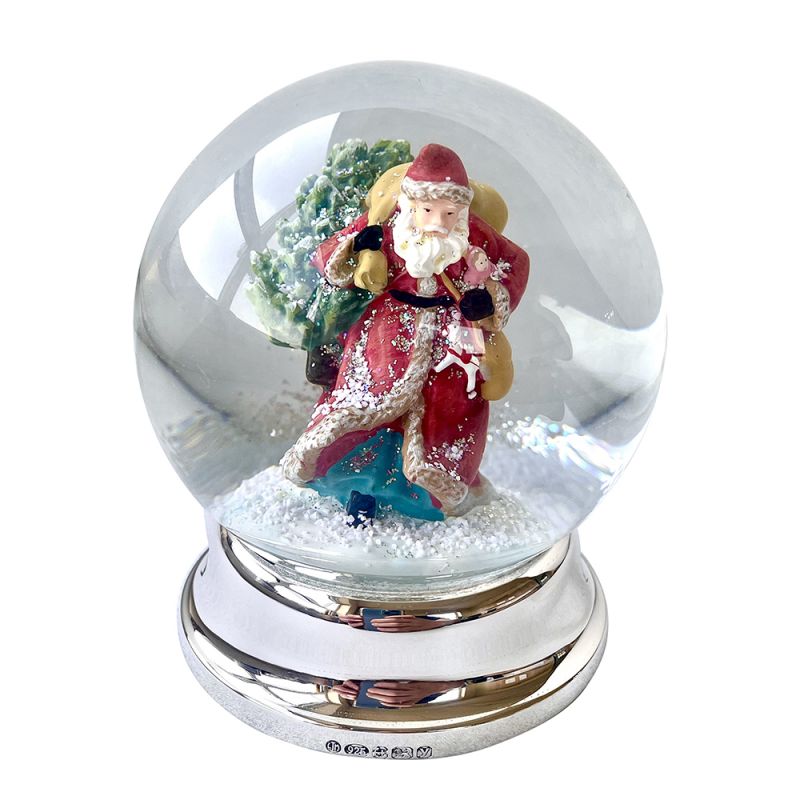 Hallmarked 925 Sterling Silver Christmas Snow Globe