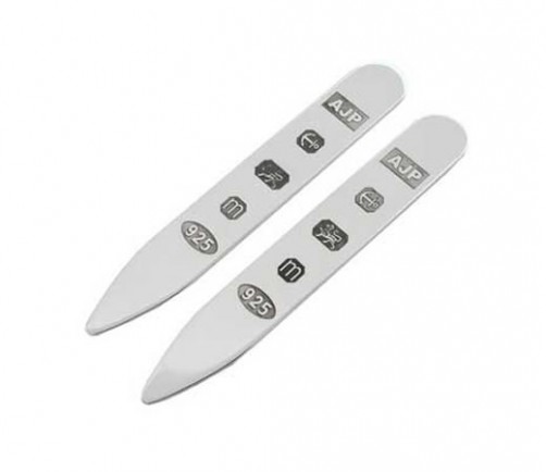 Hallmarked Silver Collar Stiffeners