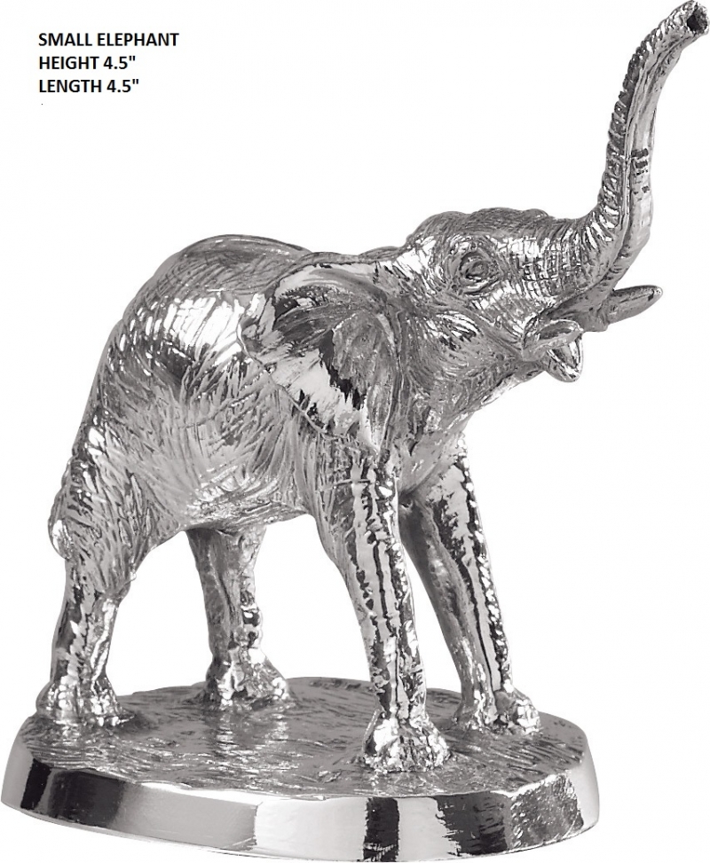 sterling hallmarked silver statuette of an elephant