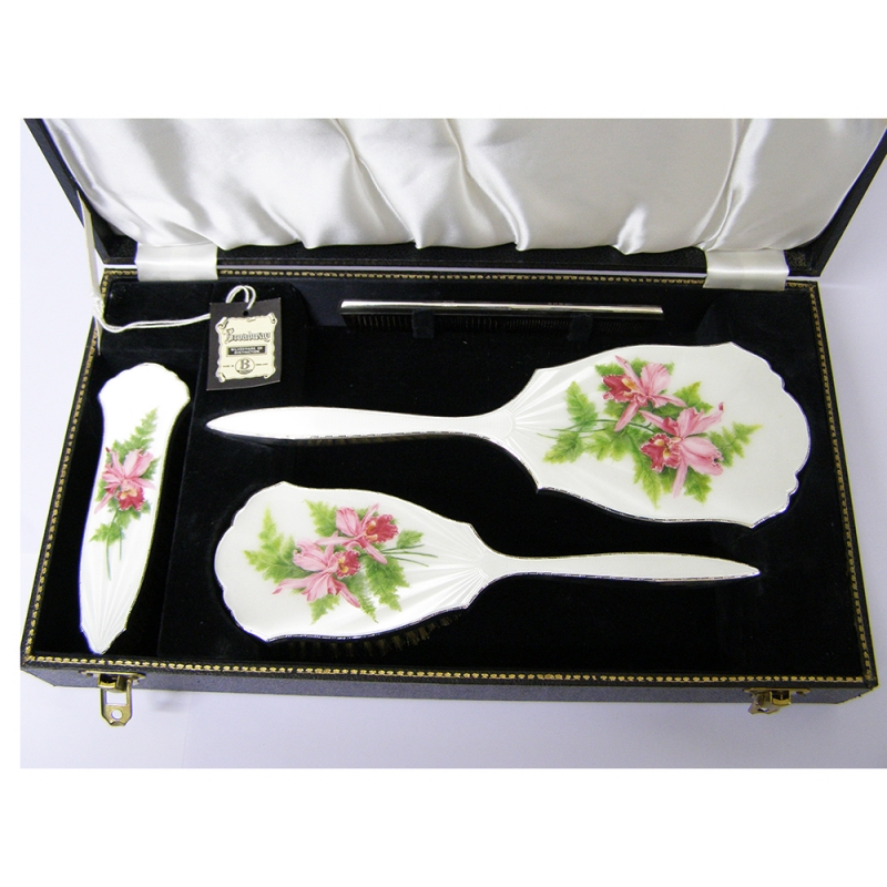 sterling silver ladies gilloche enamel dressi