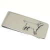 Solid Silver Dog Theme Money Clip