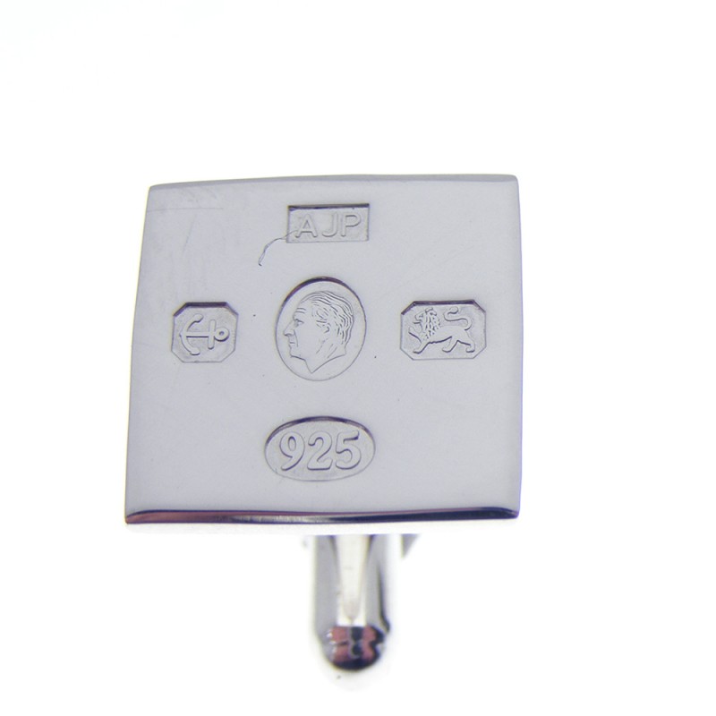 Coronation Hallmarked Square Sterling Silver 