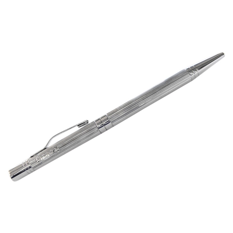 English Made Silver Twist Action Ball Point P