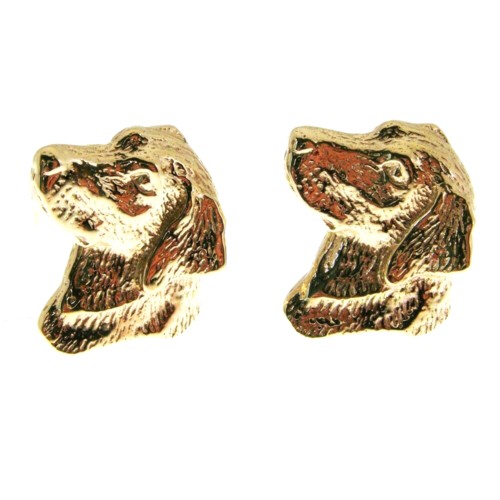 Solid 9 Carat Gold Labrador Head Swivel Style