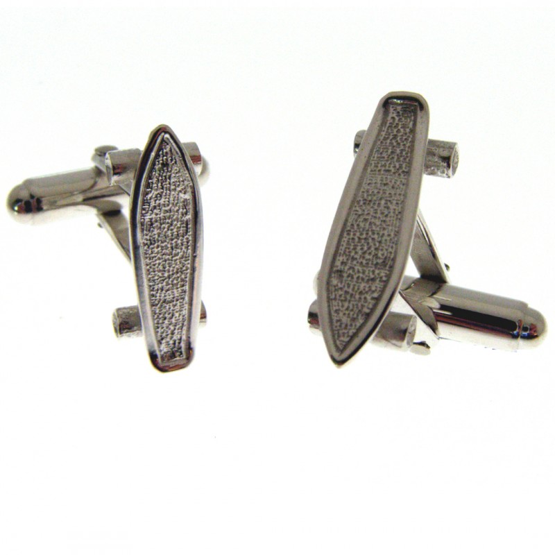 hallmarked sterling silver skateboard cuff links